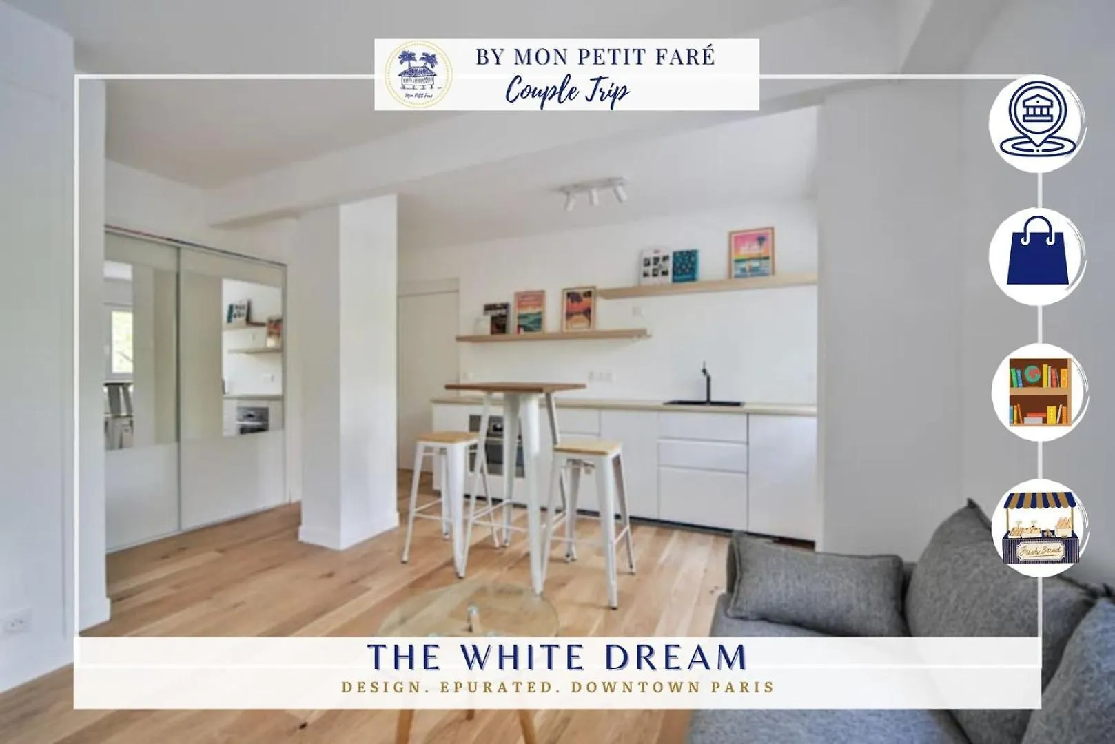 Le Reve Blanc -lumineux & Cosy- Independant Apartment Paris